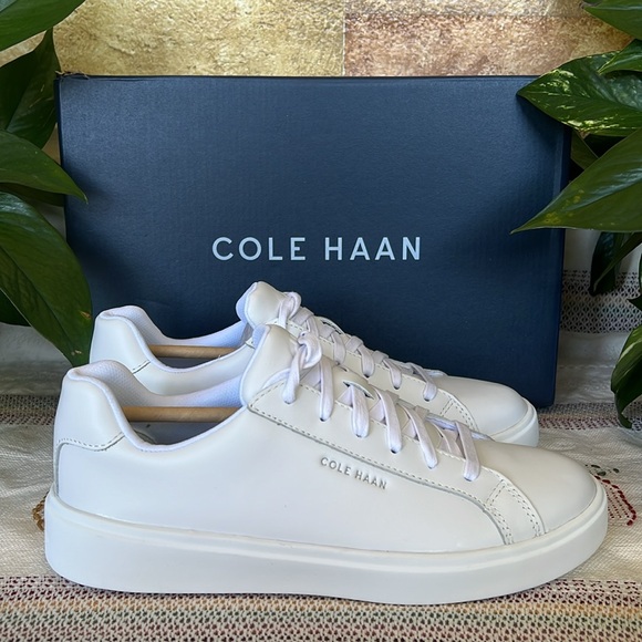 NEW Cole Haan Women’s Leather GC Daily White Lace Sneaker Tennis Shoes, Size 7 - Picture 4 of 16
